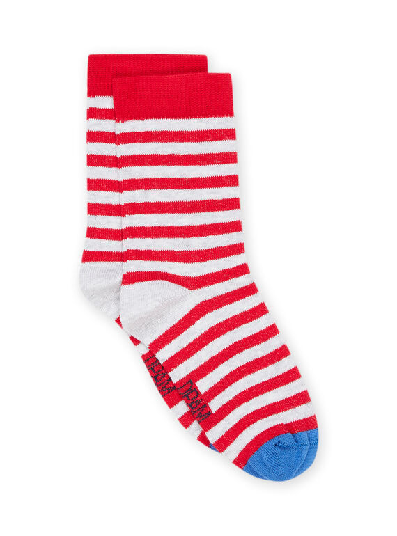Calcetines con estampado de rayas RYOJOCHOR3 / 23SI0272SOQF518