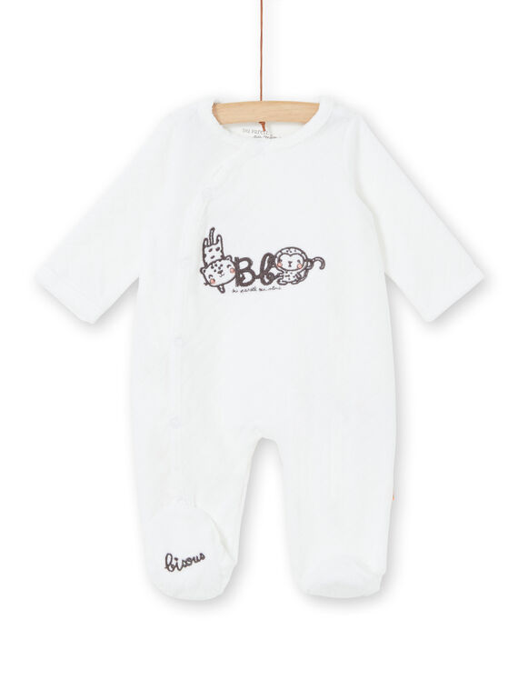 Pelele de color blanco para recién nacido LOU1GRE4 / 21SF05H1GRE000