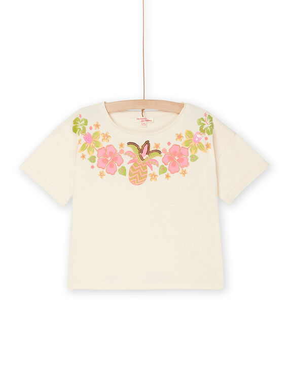 Camiseta de color melocotón con dibujo exótico RASUMTI3 / 23S901Y2TMC003