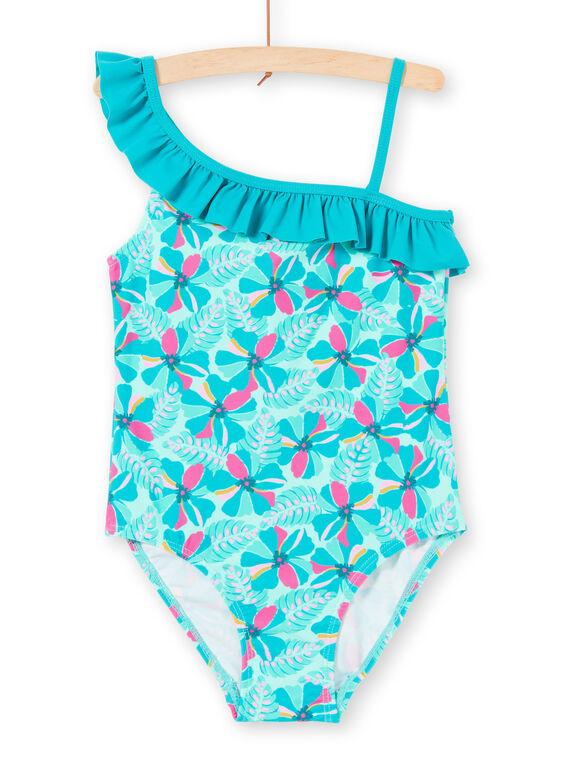 Bañador de color azul turquesa para niña LYAMER1 / 21SI01DAMAIG621