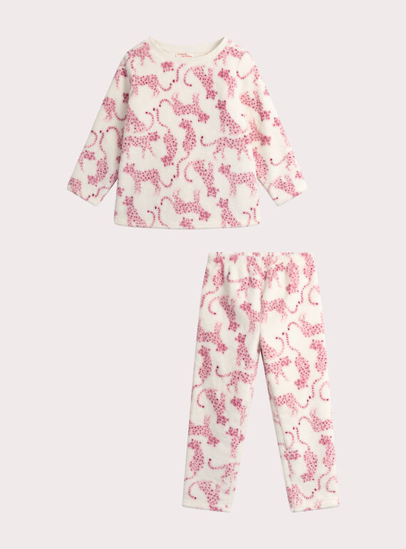 Pijama de polar estampado para niña  VEFAPYJBOA / 24WH1192PYJ001