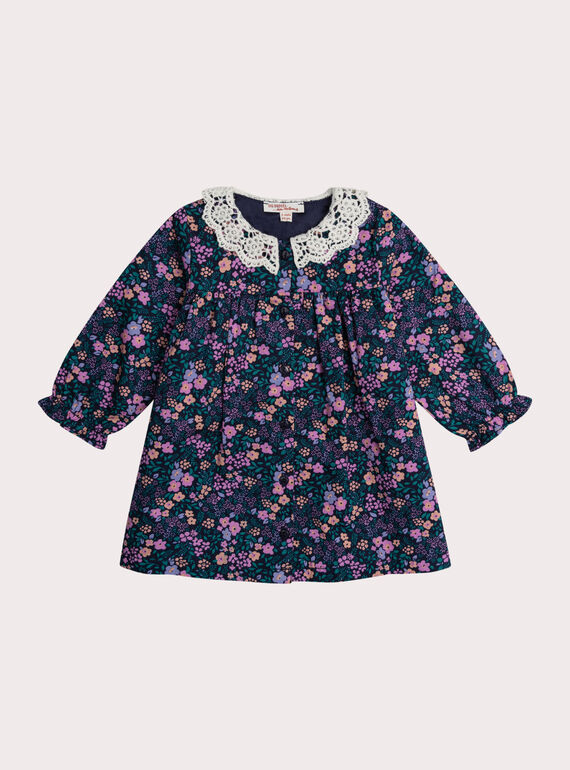 Vestido floral para bebé niña XIBLUROB1 / 25WG09N1ROB622