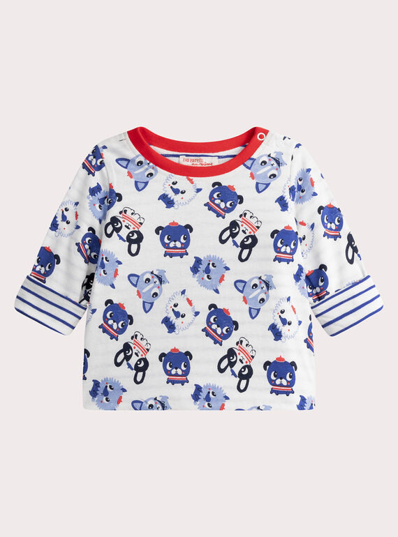 Camiseta reversible color crudo de niño WUKATEE1 / 25SG1035TMLA002
