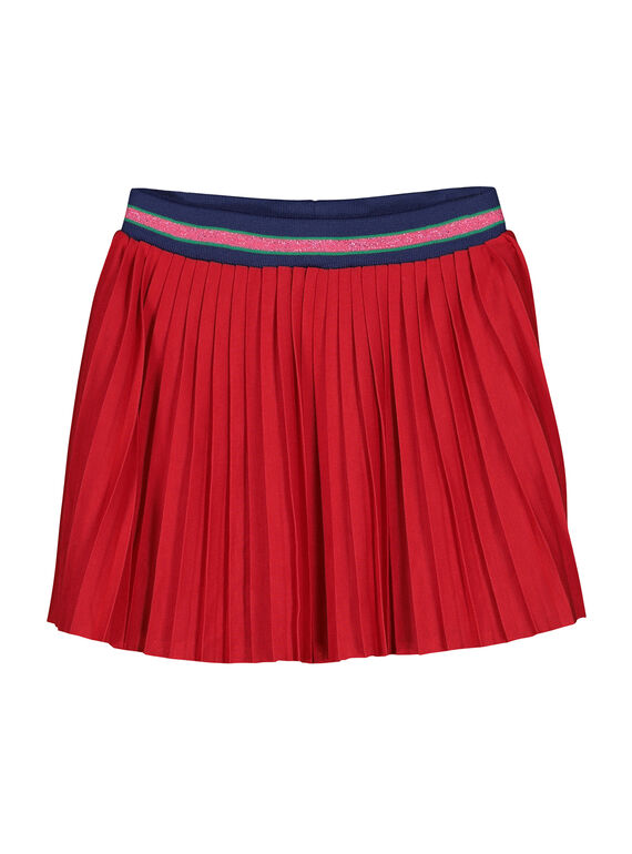 Falda plisada de algodón para niña FACOJUP1 / 19S90181JUP050