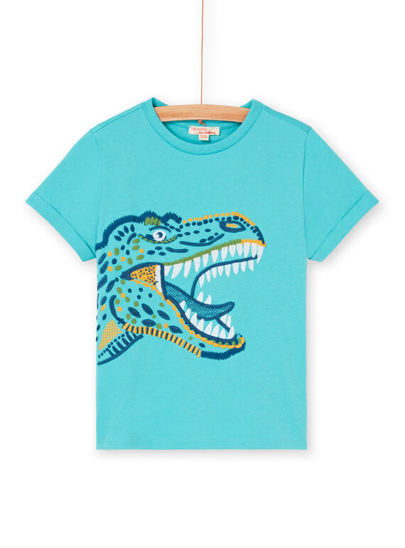 Camiseta turquesa para niño LOVERTI1 / 21S902Q1TMCC215