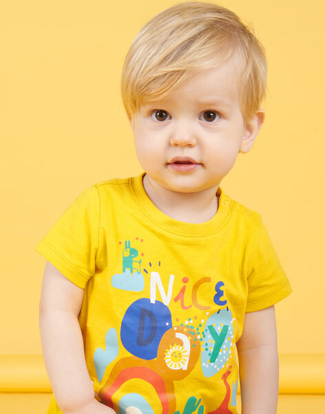 Camiseta amarilla con estampado colorido para bebé niño NULUTI1 / 22SG10P1TMC106