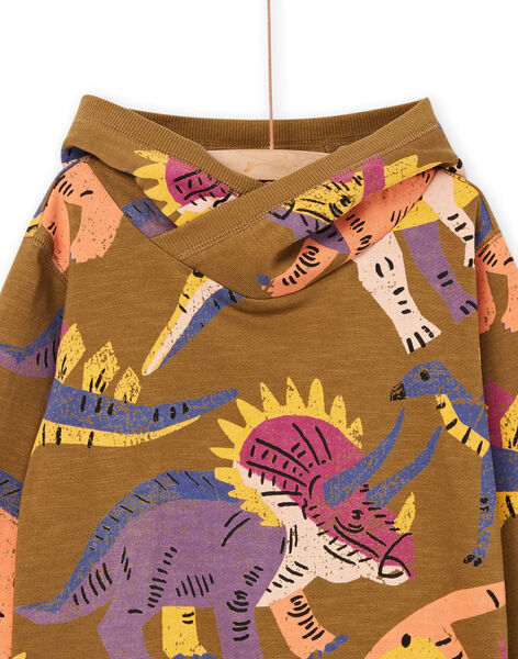 Sudadera de muletón con capucha con estampado de dinosaurios ROMAGSWE / 23S902T1SWEG631