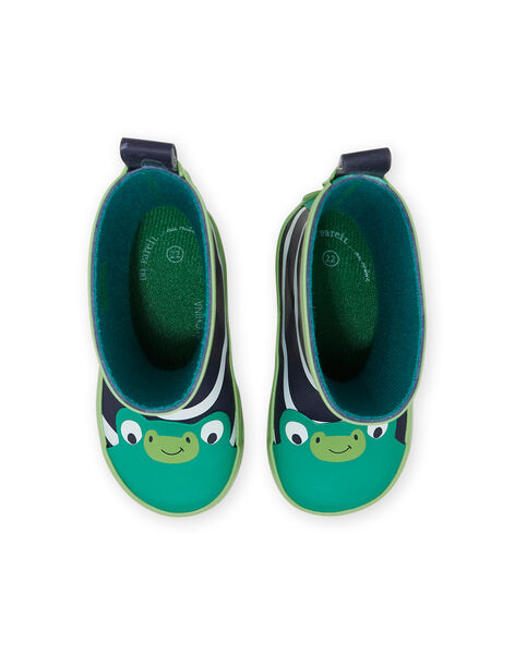 Botas de agua azul marino con estampado de rana para bebé niño NUPLUIFROG / 22KK3862D0C070