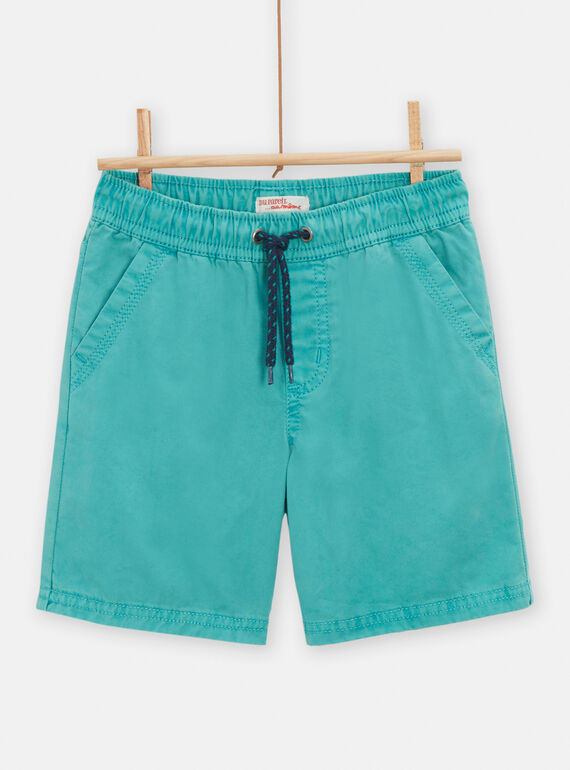 Bermudas de color turquesa para niño TOJOBERMU4 / 24S902C4BER209