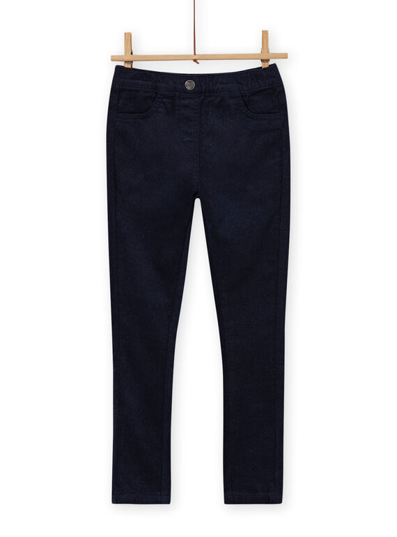 Jeggings de pana azul marino para niña MAJOVEJEG1 / 21W901N6PAN070