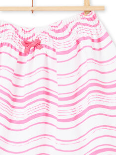 Falda de rayas de color rosa flúor y blanco LABONJUP2 / 21S901W1JUP000