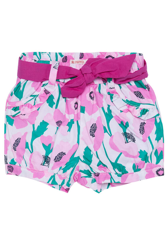 Short abombado con estampado para bebé niña JIPOESHO / 20SG09G1SHO301