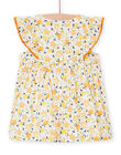 Vestido blanco y amarillo para bebé niña NIHOROB2 / 22SG09T2ROB000