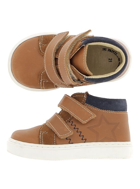 Baby boys' leather city trainers DBGBASMEL / 18WK38T6D3F804