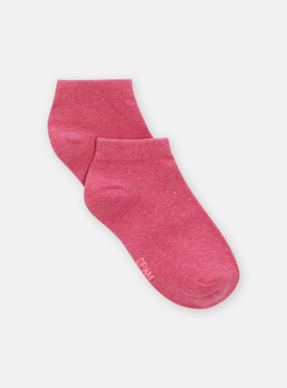 Calcetines cortos brillantes rosas para niña TYAJOSOQ2 / 24SI01C1SOQ304