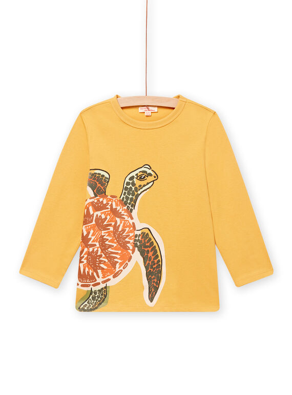 Camiseta amarilla con bordado de tortuga para niño NOVITEE3 / 22S902M2TMLB107