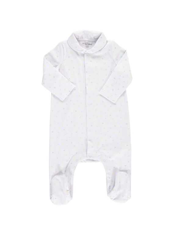 Unisex babies' cotton sleepsuit CCMAOPGRE2 / 18SF05C2GRE099
