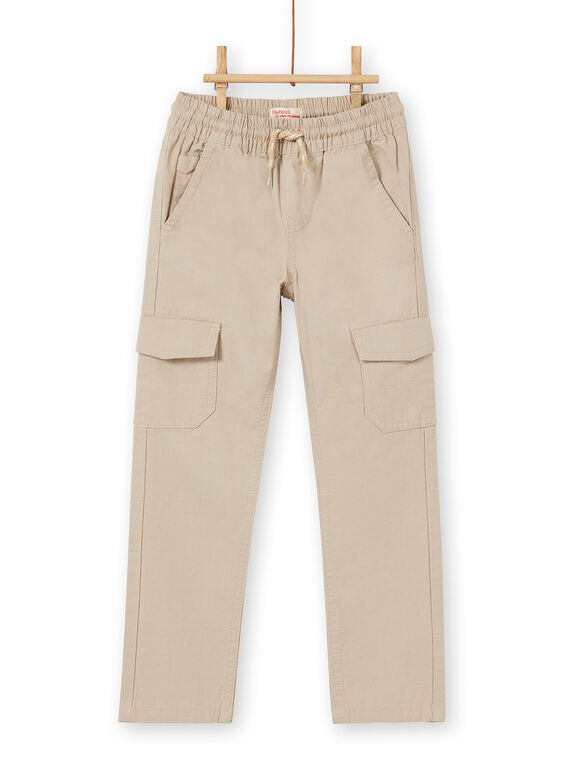 Pantalón cargo beige para niño LOJOPAMAT3 / 21S90241PANA014