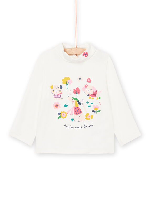 Jersey fino con dibujo de flores y animales PIMUSOUP / 22WG09R1SPL001