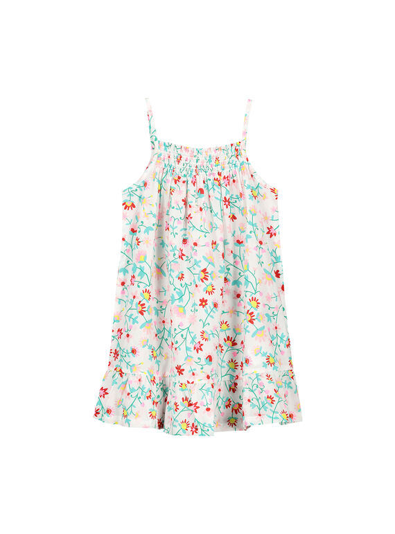 Vestido floral de verano de algodón para niña FAJOROB14 / 19S901G6ROB000