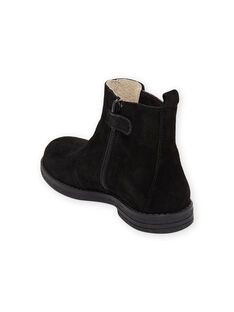 Boots de color negro de piel con detalles de brillo para niña MABOOTMEL / 21XK3576D0D090