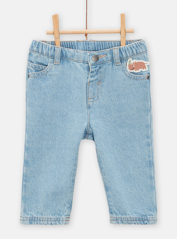 Vaquero denim claro para bebé niño TUJOJEAN1 / 24SG1081JEAP272