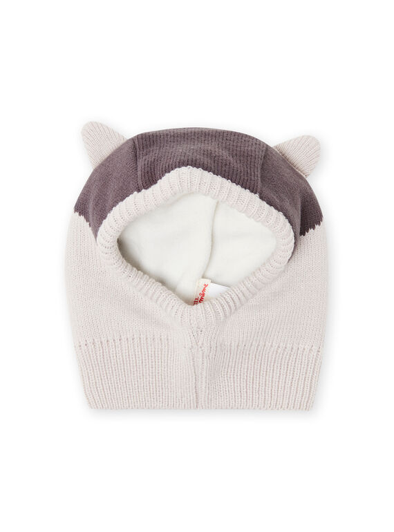 Pasamontañas gris con estampado de mapache para bebé niño MYUSAUBON2 / 21WI1065BONJ920