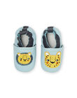 Patucos azul con estampado de león para bebé niño NUCHOSLION / 22KK3822D3SC201