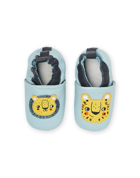 Patucos azul con estampado de león para bebé niño NUCHOSLION / 22KK3822D3SC201