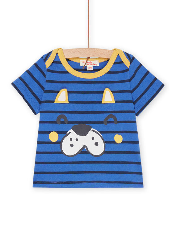 Camisa azul con estampado de rayas RUJOTI3 / 23SG10Z3TMCC207