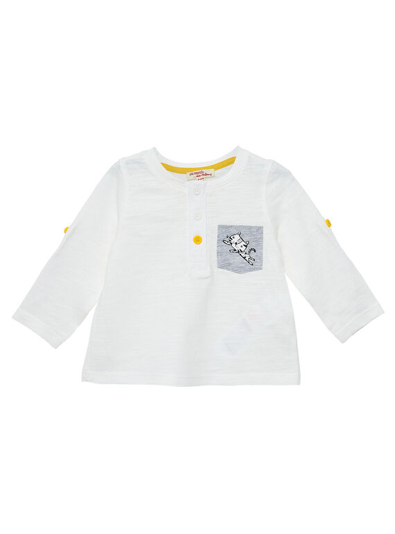 Camiseta de manga larga de color crudo JUJOTUN4 / 20SG1044TML001