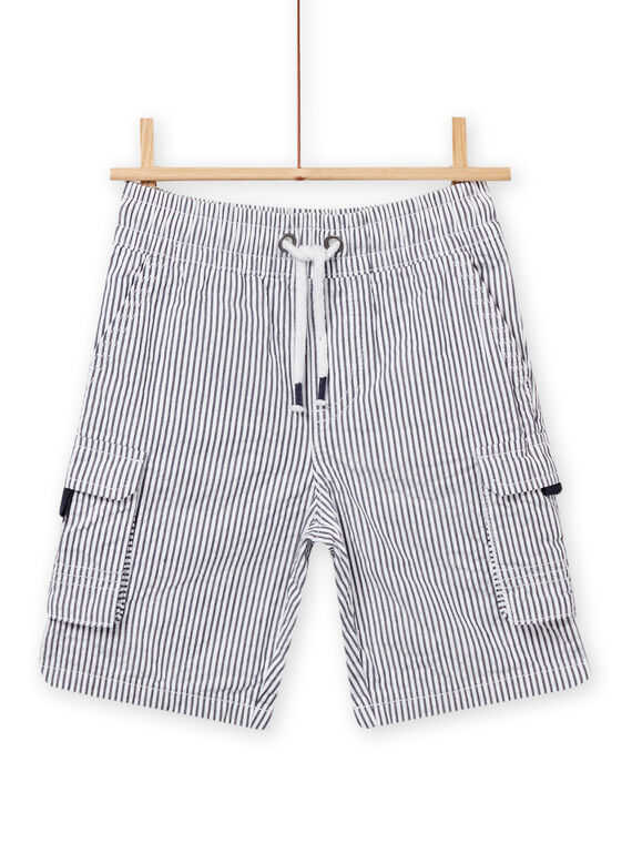 Bermudas de rayas azul noche para niño NOJOBERPOCH1 / 22S902C5BER705