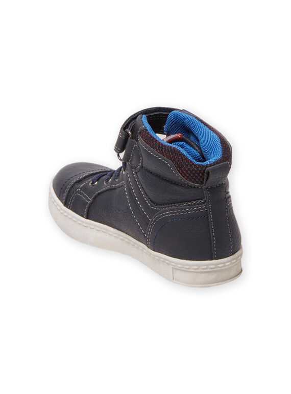 Zapatillas altas de color azul marino estilo deportivo para niño MOBASGI / 21XK3672D3F070