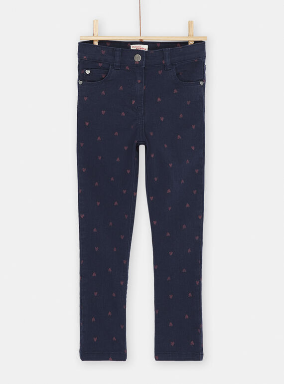 Vaquero azul marino con estampado de corazón SAJOPANT1 / 23W901G2PAN070