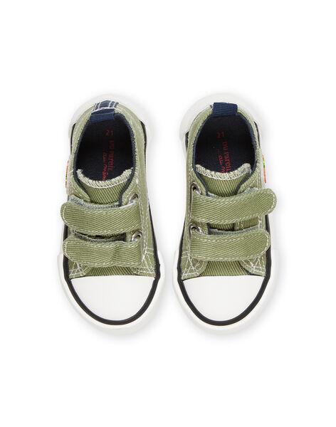 Zapatillas de tela caqui con parche de dinosaurio RUTOILDINO / 23KK3872D16604