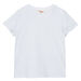 Camiseta de manga corta lisa de color blanco para niño