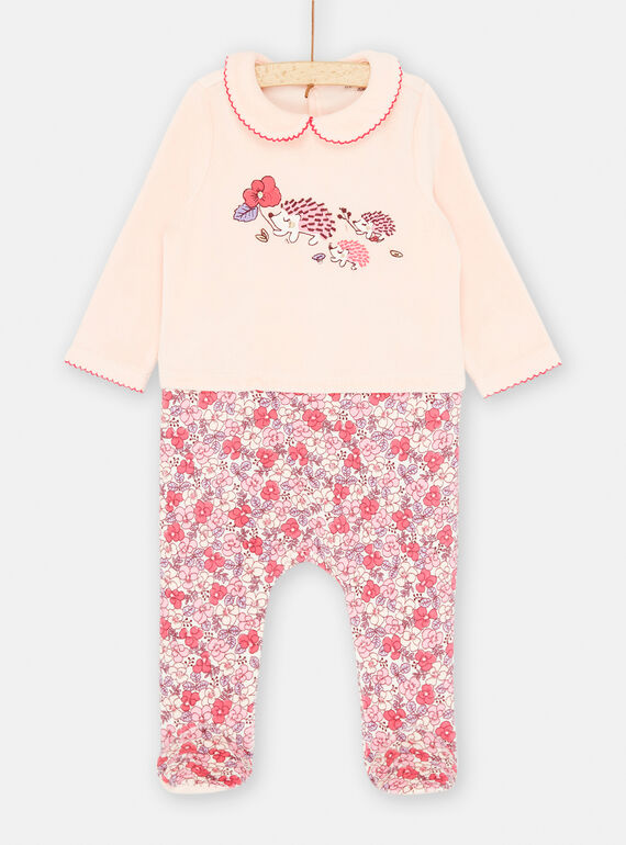 Pelele rosa y violeta con estampado de flores SEFIGRELIB / 23WH1352GRED328