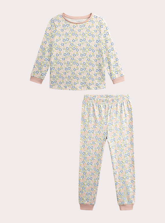 Pijama con estampado floral para niña  VEFAPYJFLO / 24WH1175PYJ001