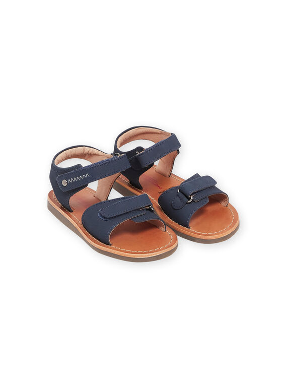 Sandalias de piel de color azul marino ROSANDCROUP / 23KK3665D0E070