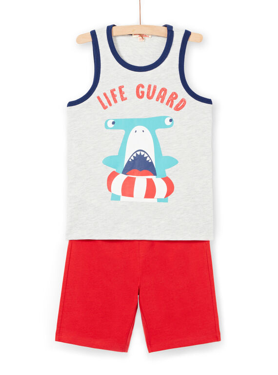 Conjunto de playa de color gris jaspeado, para niño LOPLAENS2 / 21S902T1ENSJ920