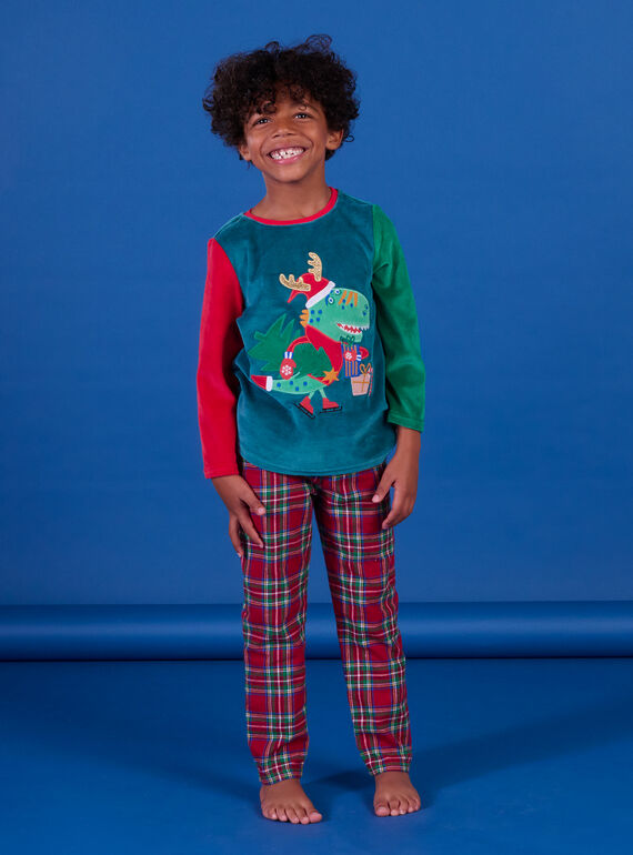 Pijama de Navidad de terciopelo PEGOPYJNO1 / 22WH1272PYJC235
