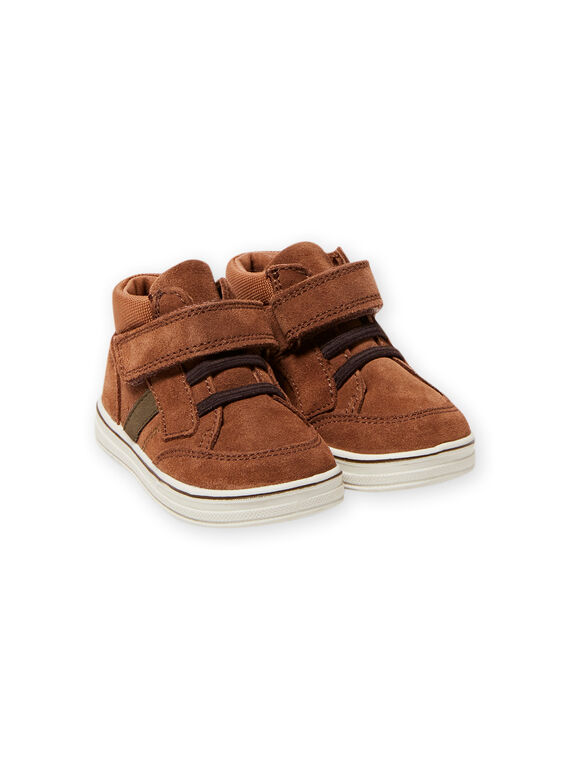 Zapatillas de color camel de piel vuelta para bebé niño MUBASIMA / 21XK3871D3F804