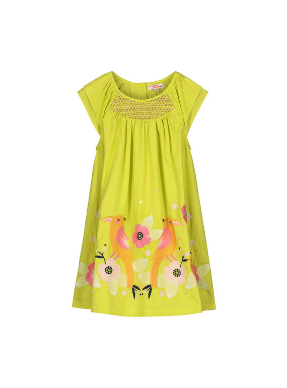Vestido de algodón para niña FAPOROB3 / 19S901C3ROB605