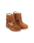 Boots con flecos camel para niña MABOOTFRANC / 21XK3581D0D804