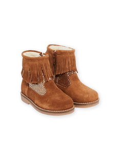 Boots con flecos camel para niña MABOOTFRANC / 21XK3581D0D804