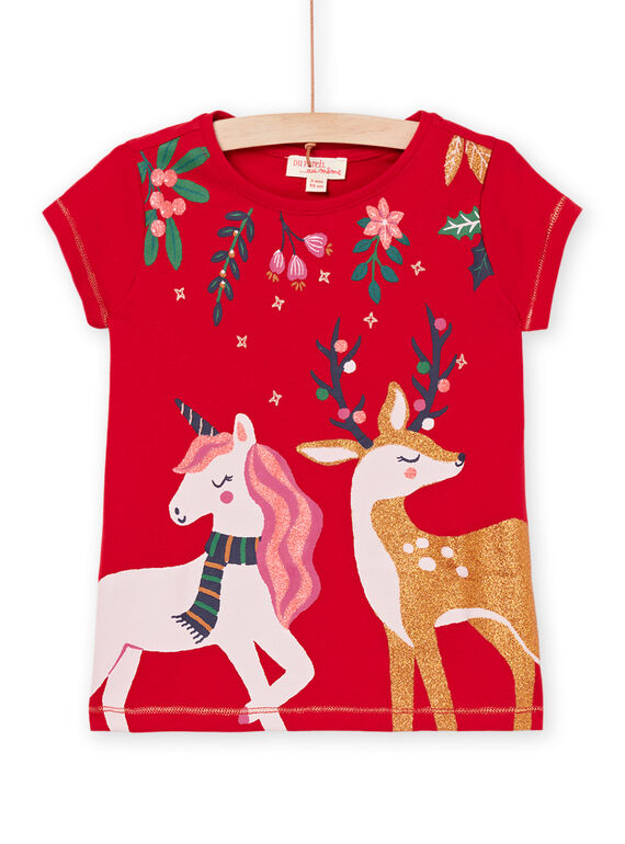 Camiseta con dibujo de unicornio y reno PANOSOUPEX / 22W901V1TMCF529
