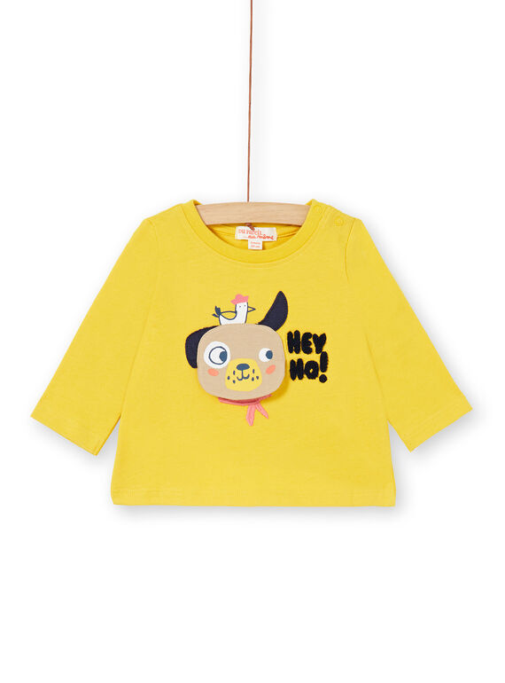 Camiseta de algodón de color amarillo para niño LUNOTEE2 / 21SG10L2TML106
