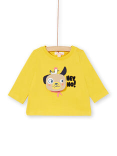 Camiseta de algodón de color amarillo para niño LUNOTEE2 / 21SG10L2TML106