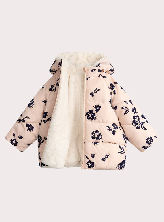 Chaqueta rosa reversible de piel sintética para niña  VAFURDOUNE / 24W901E2D3ED329