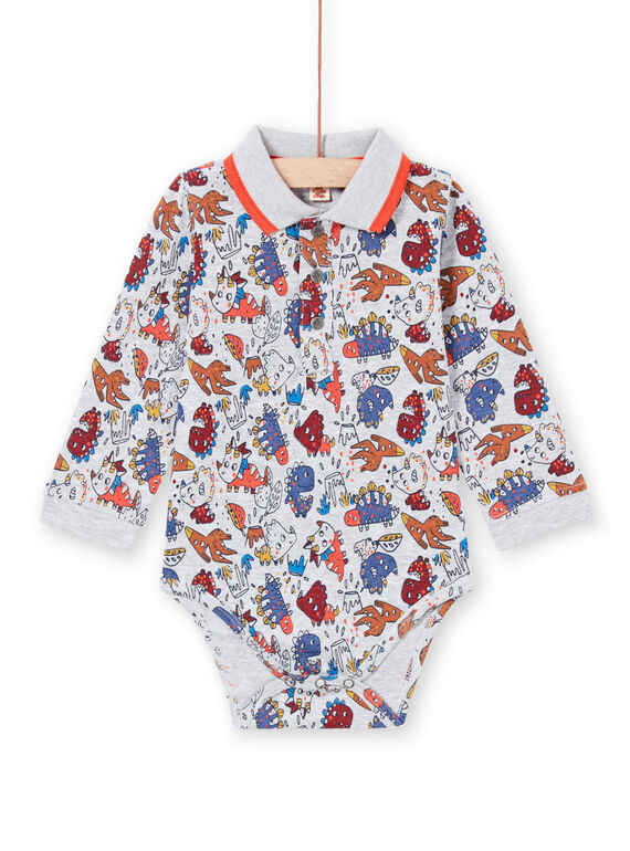 Body con cuello, manga larga y estampado de dinosaurios para bebé niño MUPABOD / 21WG10H1BOD943